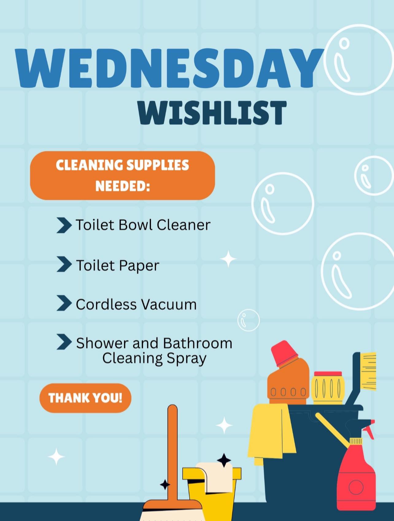 Items needed for the House to keep families safe.