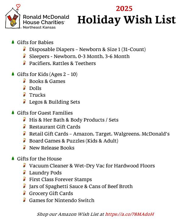 Items needed for the pantry