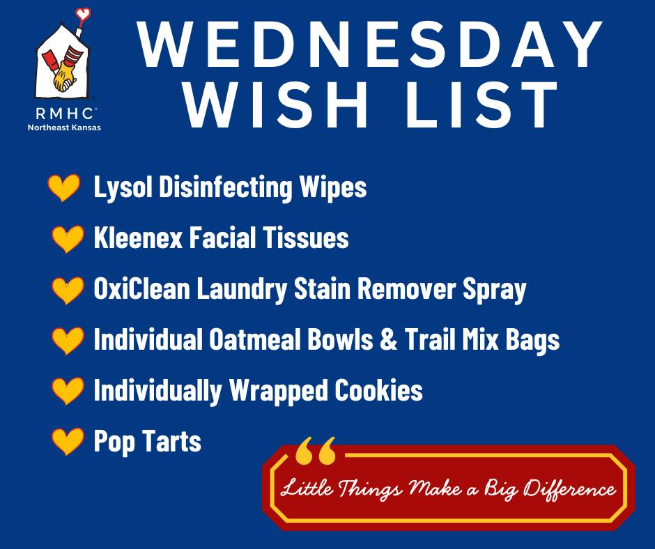 Items needed for the RMHCNEKS house
